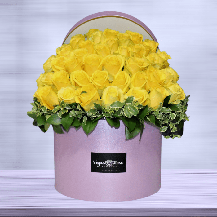 YELLOW ROSES IN ANY WIDE BOX Flower Delivery Las Vegas NV Vegas Rose