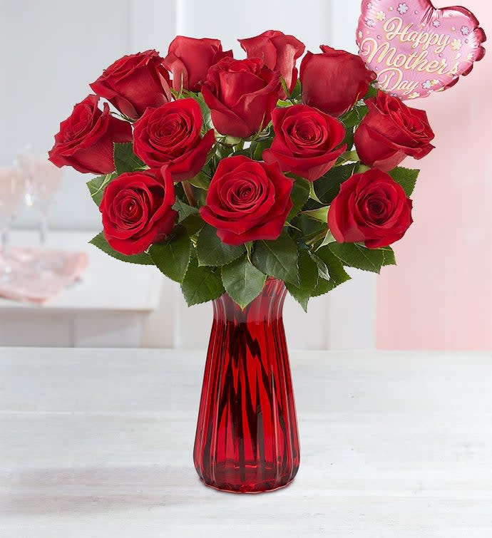 One Dozen Red Roses for Mother's Day