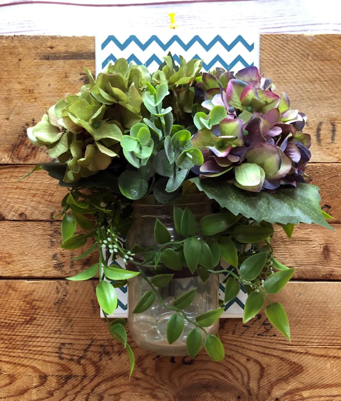 Mason Jar Silk (Artificial) Floral Wall Plaques