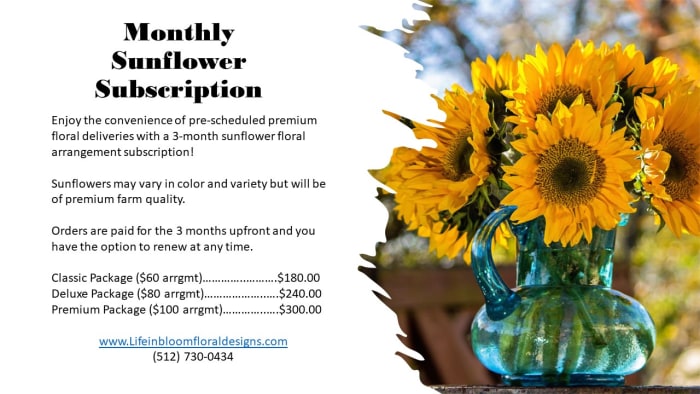 Sunflower Monthly Subscription