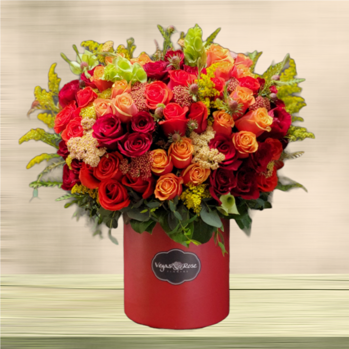 ALL THE REDS IN ANY BOX Flower Delivery Las Vegas NV Vegas Rose Flowers