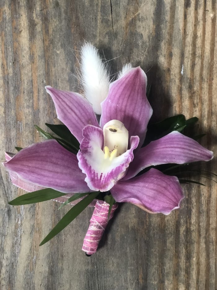 Pink Cymbidium Boutonniere