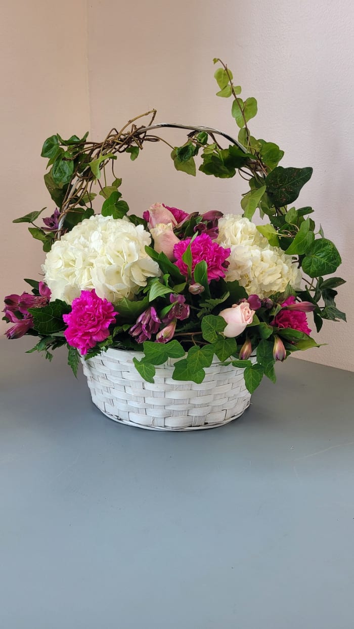 Hydrangea Basket of Blooms