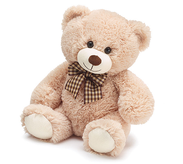 10" Sitting Beige Plush Bear