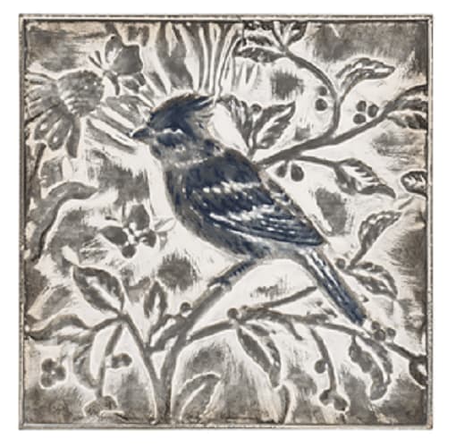 Embossed Bird In Branch Wall Decor