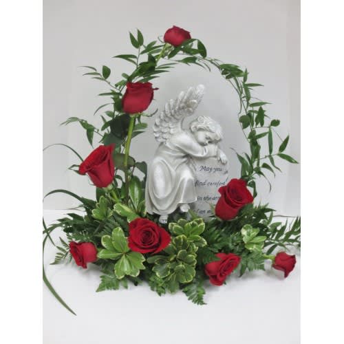 Comforting Angel w/ Roses