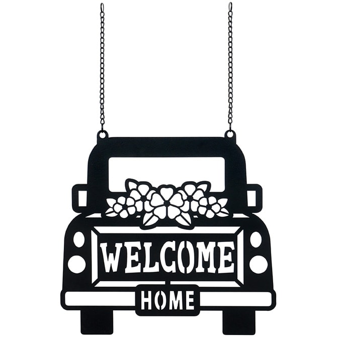 Welcome Truck Metal Garden Flag With Stand