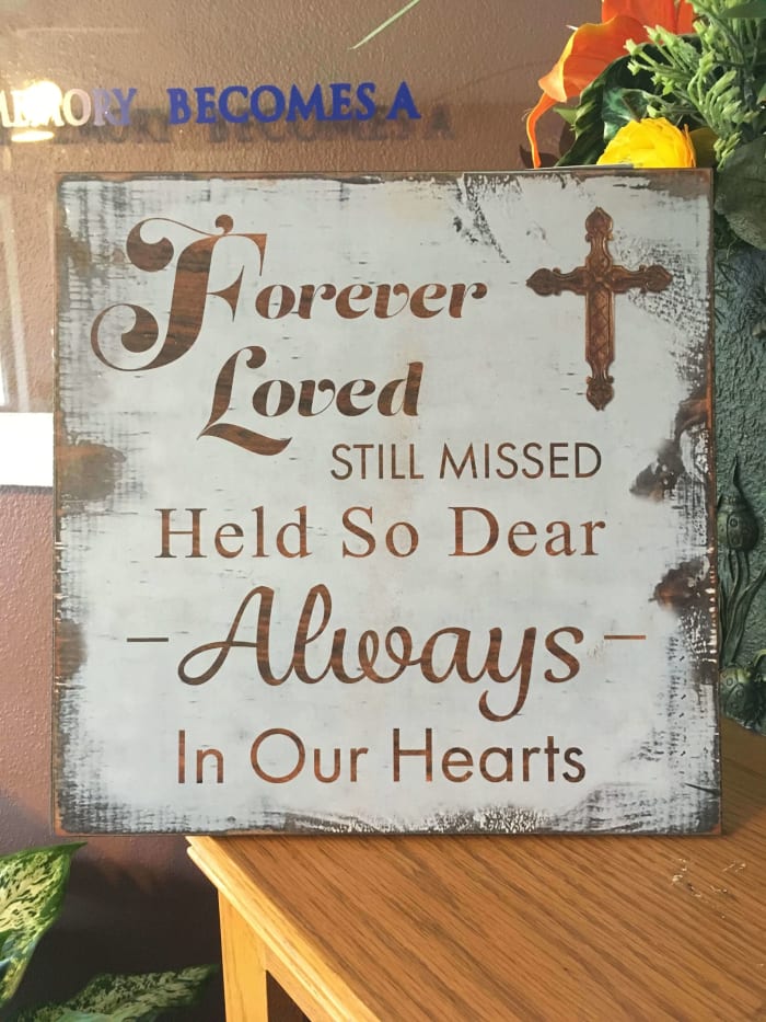 Forever Loved Wooden Sign