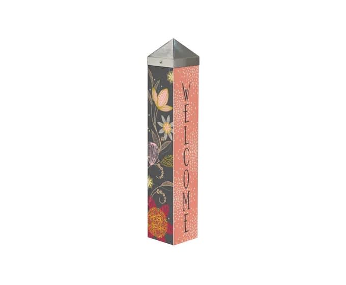 Floral Welcome 20" Art Pole