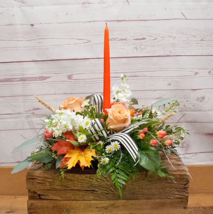 Preppy Pumpkin Centerpiece