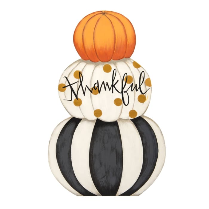 Two-Sided Pumpkin & Snowman Topiary