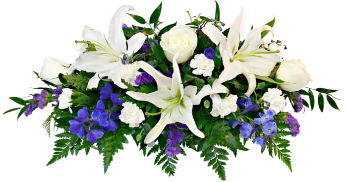 Blue, White & Purple Elegance Centerpiece IF-832