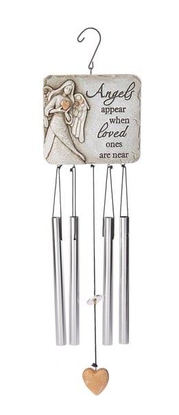 Memorial Pebble Angel Windchime