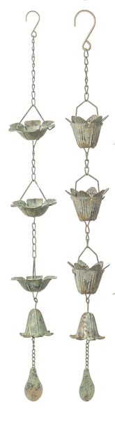 Bronze Patina Flower Wind Chime