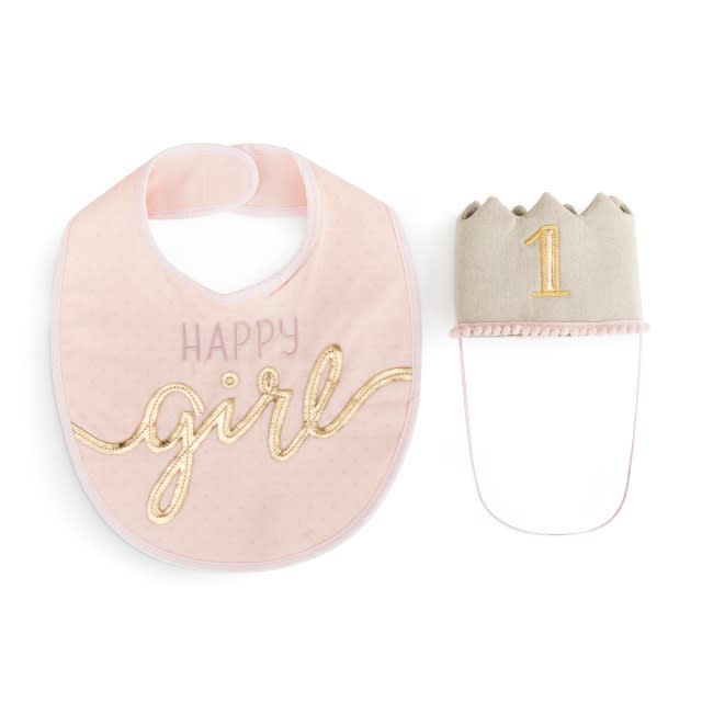 Hat/Bib Set - Girl - Nursery Keepsake