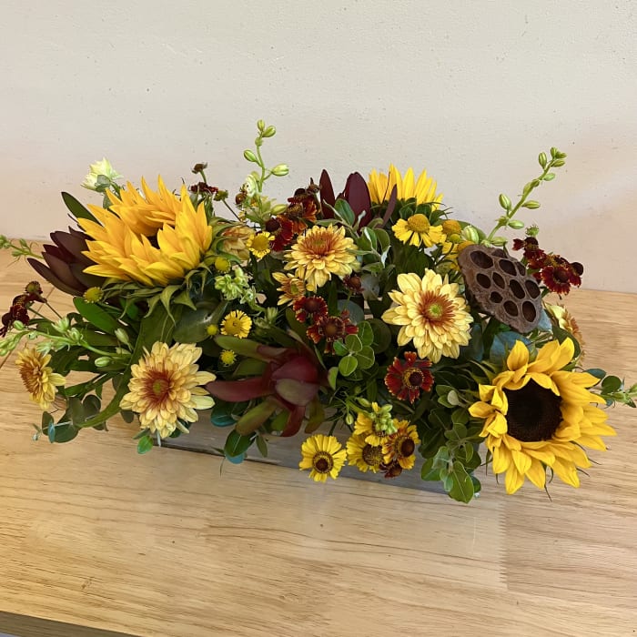 Box of Rustic Fall Flowers