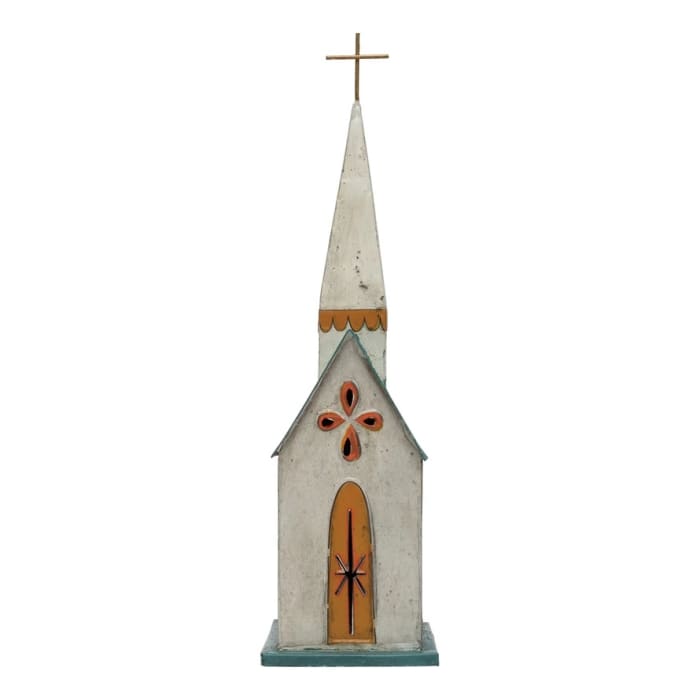 Hand-Painted Metal Church