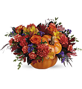 Teleflora's Hauntingly Pretty Pumpkin Bouquet