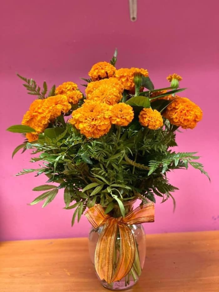 Cempasuchil/ Marigold In A Vase