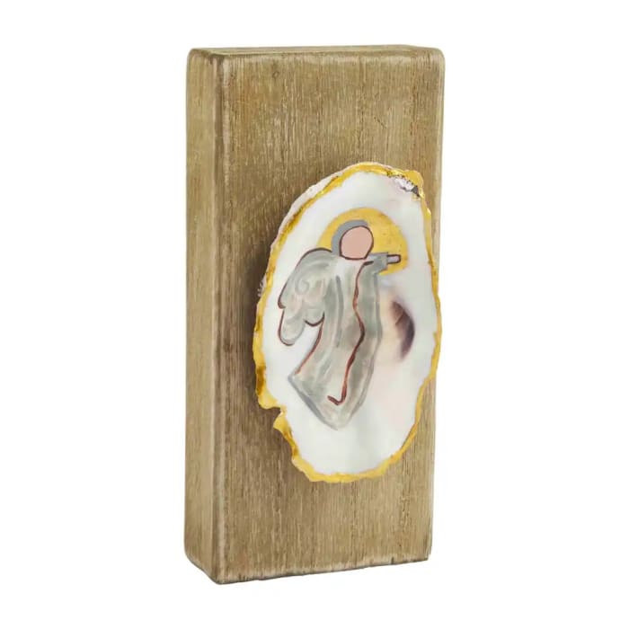 Angel Nativity Oyster Plaque 