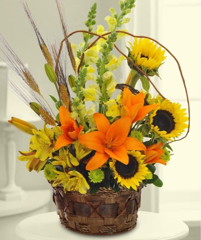 Golden Blooms Basket