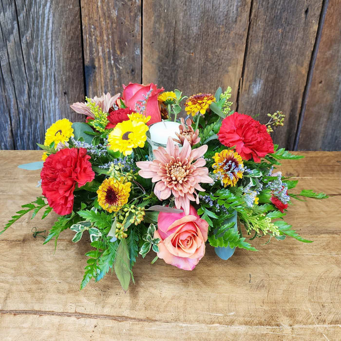 Round Thanksgiving Centerpiece w/ Nana'a Cobbler