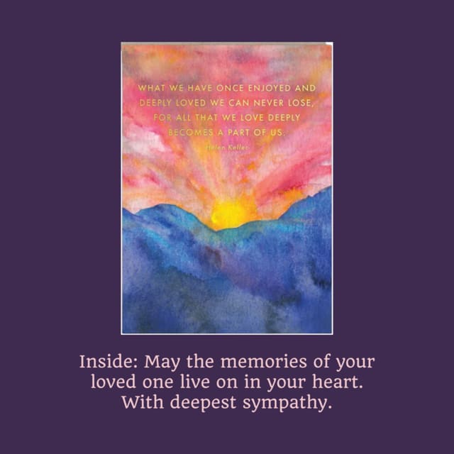 Memories Sympathy Card