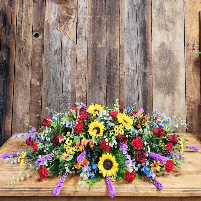 Sunflower Casket Spray