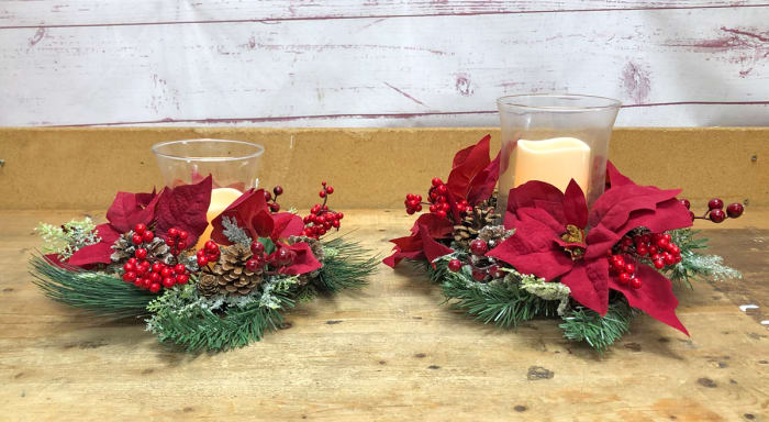 Holiday Hurricane Candle Holder Set