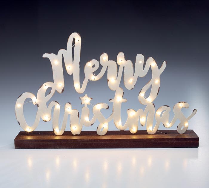 16" x 11" LIGHT UP - MERRY CHRISTMAS