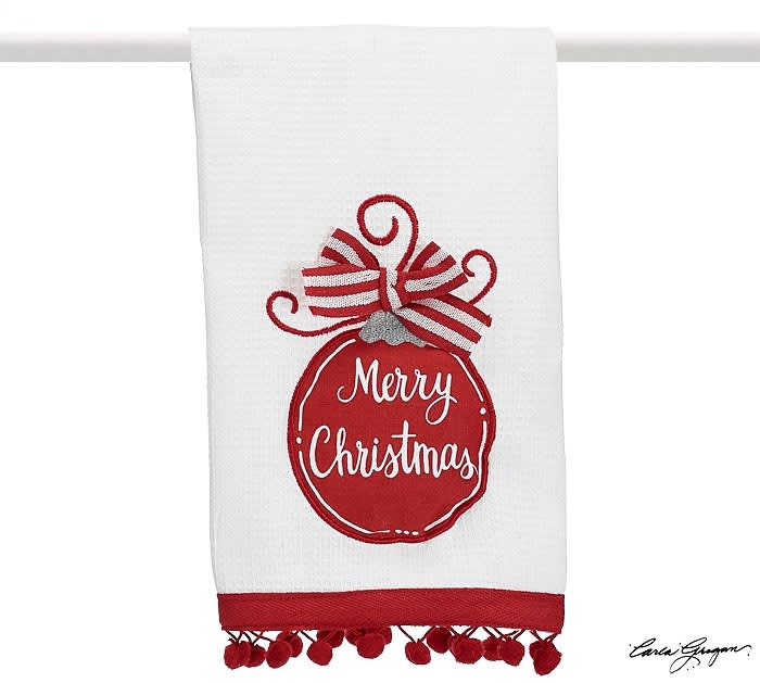 MERRY CHRISTMAS ORNAMENT TEA TOWEL