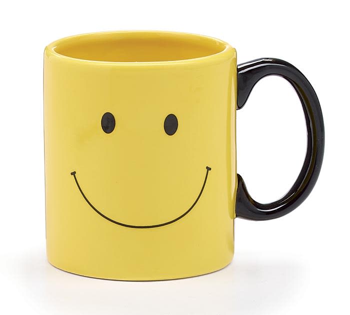 SMILEY FACE CERAMIC MUG W/ BOX