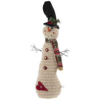 Cream Standing Snowman 25"