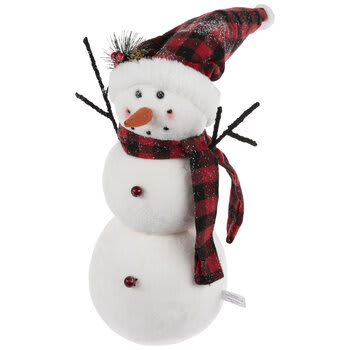 Plush Flocked Snowman 18"