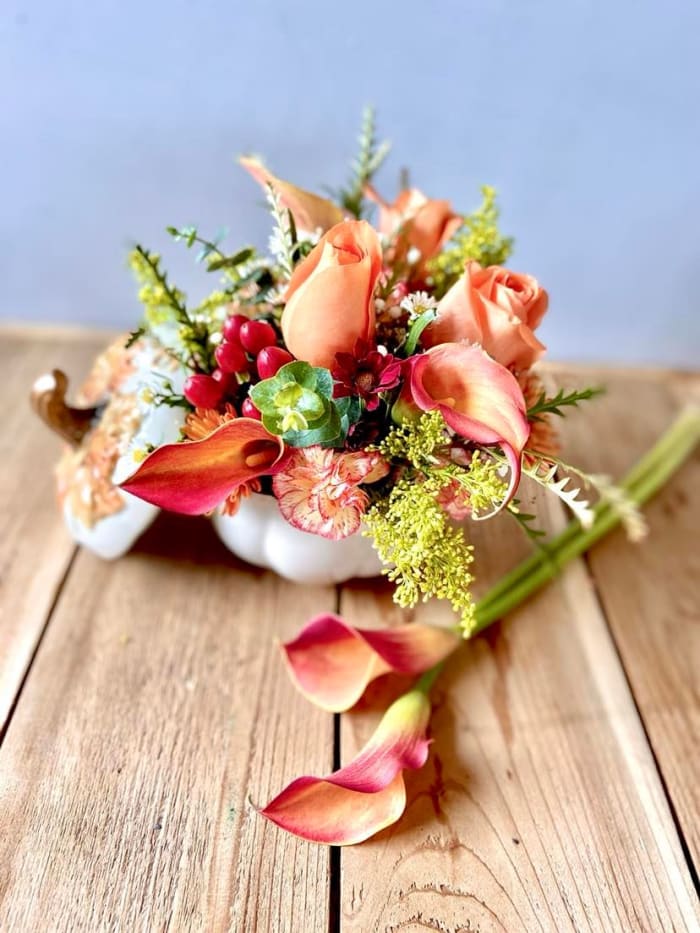 Ceramic Pumpkin Bouquet