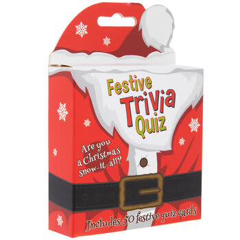 Festive Trivia Quiz Card Game - Stocking Stuffer