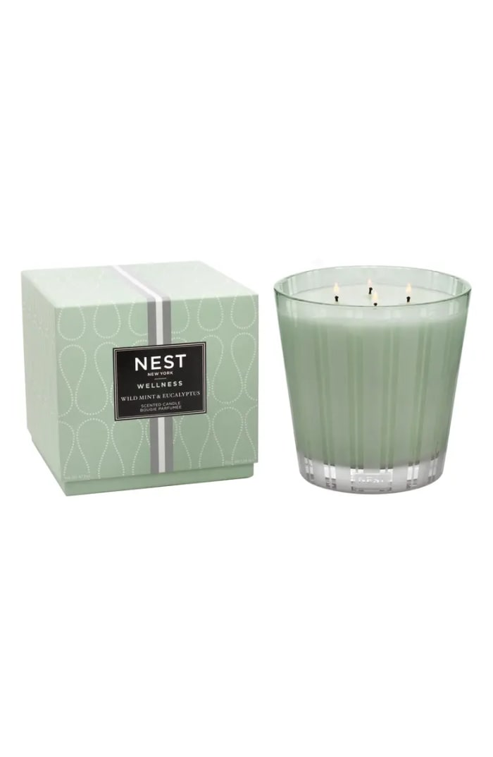 Nest Wellness Wild Mint & Eucalyptus Scented Candle.