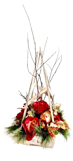 Small Christmas Trellis Silk Bouquet