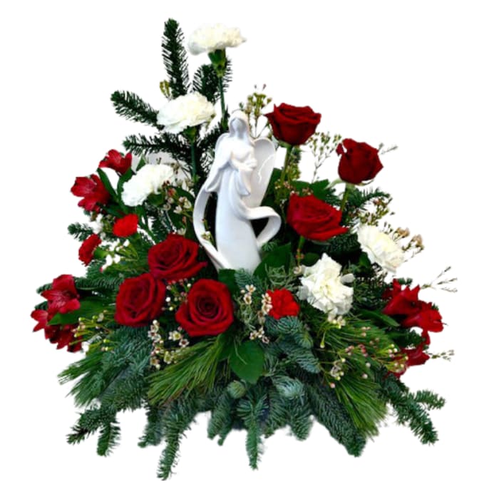 Angel of Love with Evergreens H-7075