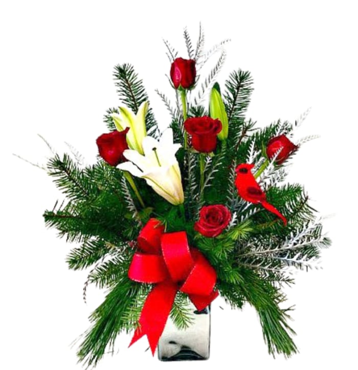 Winter Wonderland in a Silver Vase H-7013 *ONLY 1 LEFT*