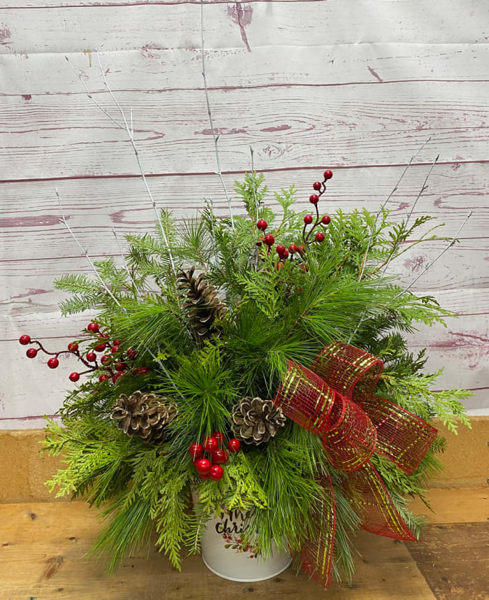 Evergreen Porch Planter