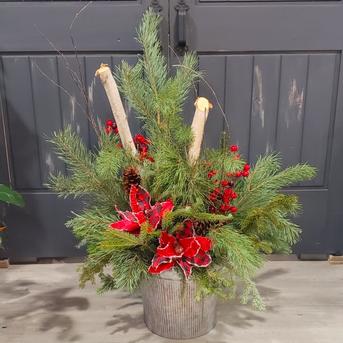 Winter Porch Planter