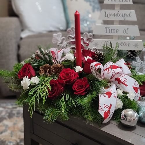 Holiday Candle Centerpiece