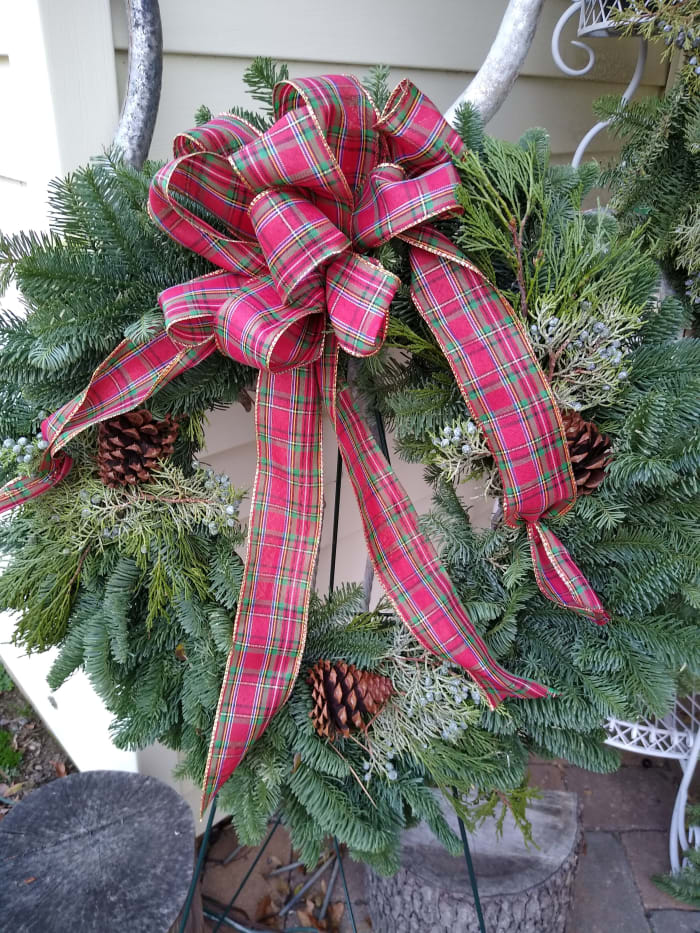 Country plaid wreath