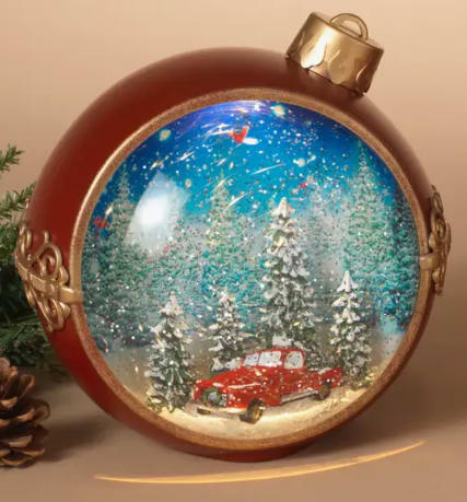 Lighted Musical Spinning Snow Globe 7.75"H