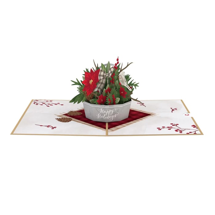 Lovepop Winter Flower Basket Pop Up Card