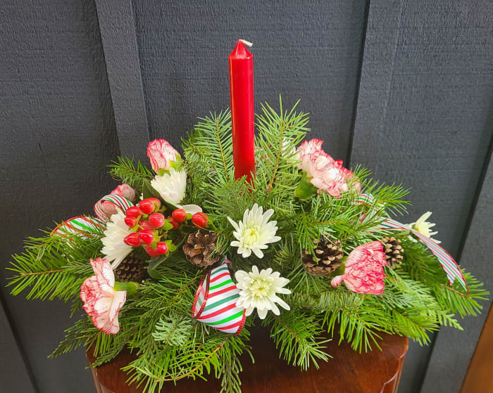 Christmas Candle Centerpiece