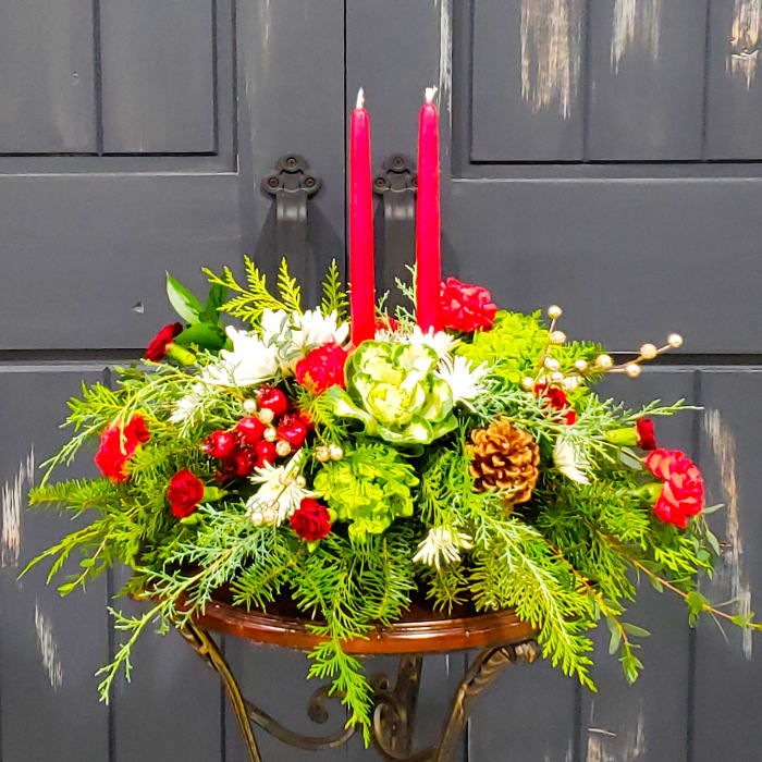 Elegant Oblong Centerpiece with Candles Flower Delivery Cambridge MN ...