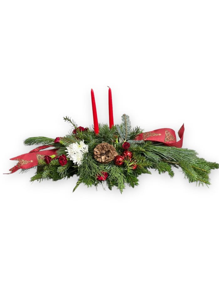 Long Evergreen Centerpiece