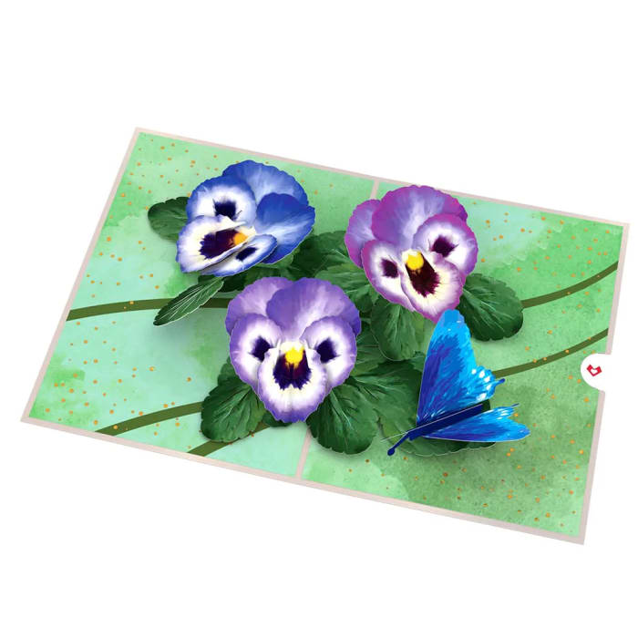 LovePop Pansies Pop Up Card